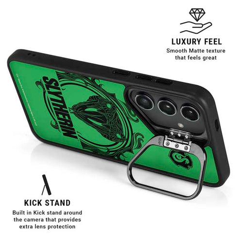 Wizarding Worlds Harry Potter Slytherin Illustration Galaxy S24 FE Kickstand Case
